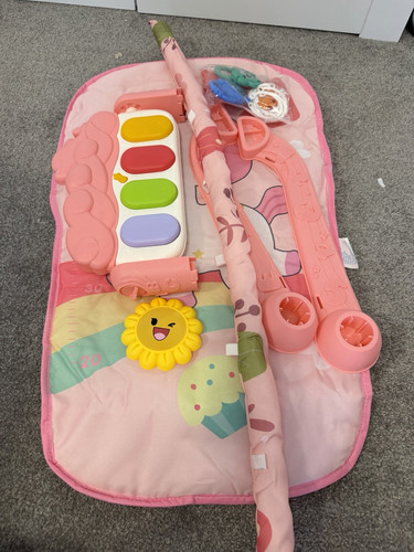 Pink rainbow baby play mat - pink,